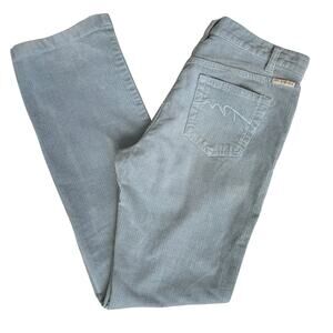 Columbia‎ Womens Teal Gray Corduroy Pants 6 Straight Leg Low Rise Winter Casual